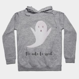 Too cure to spook watercolor ghosty Hoodie